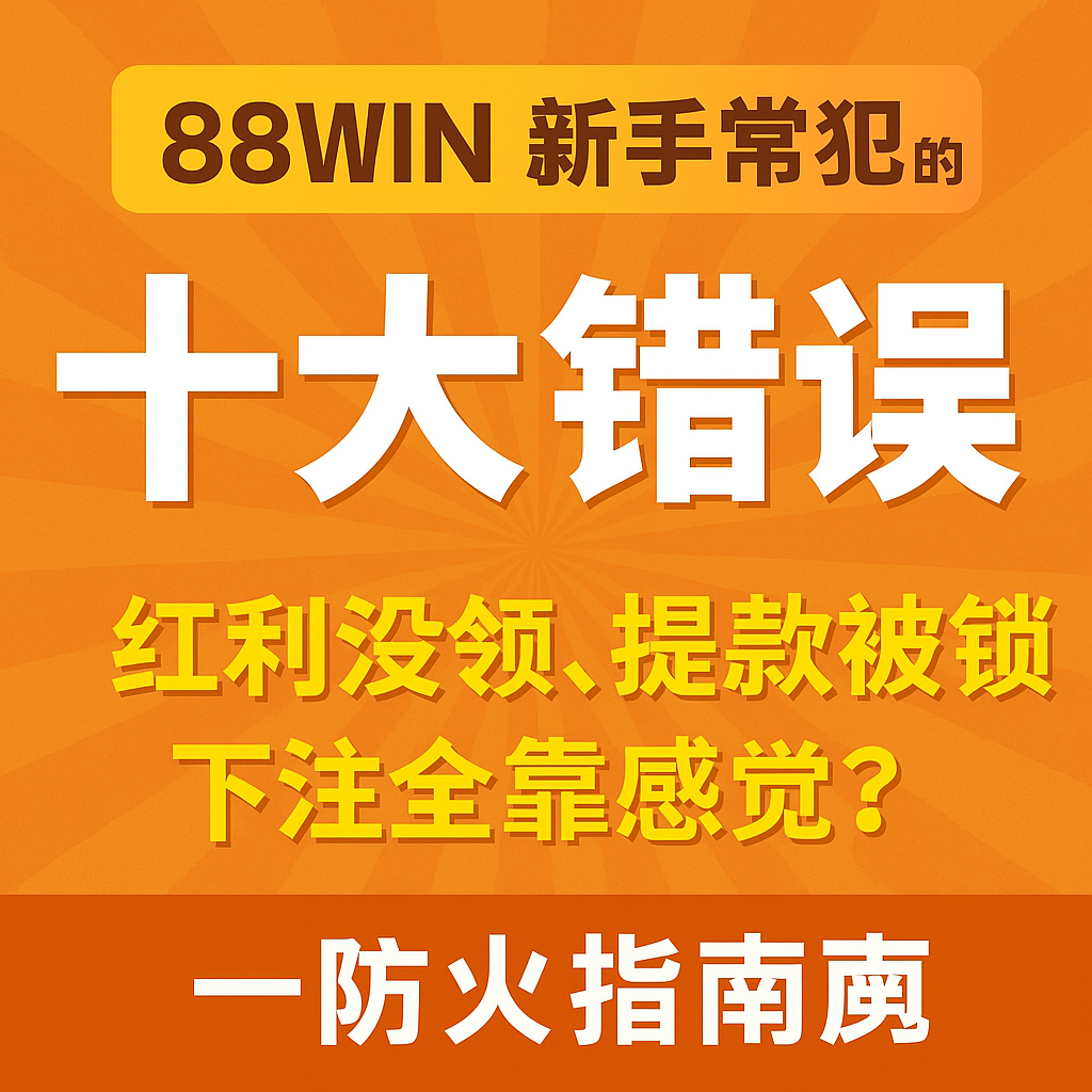 88WIN 新手十大錯誤與避雷圖解懶人包