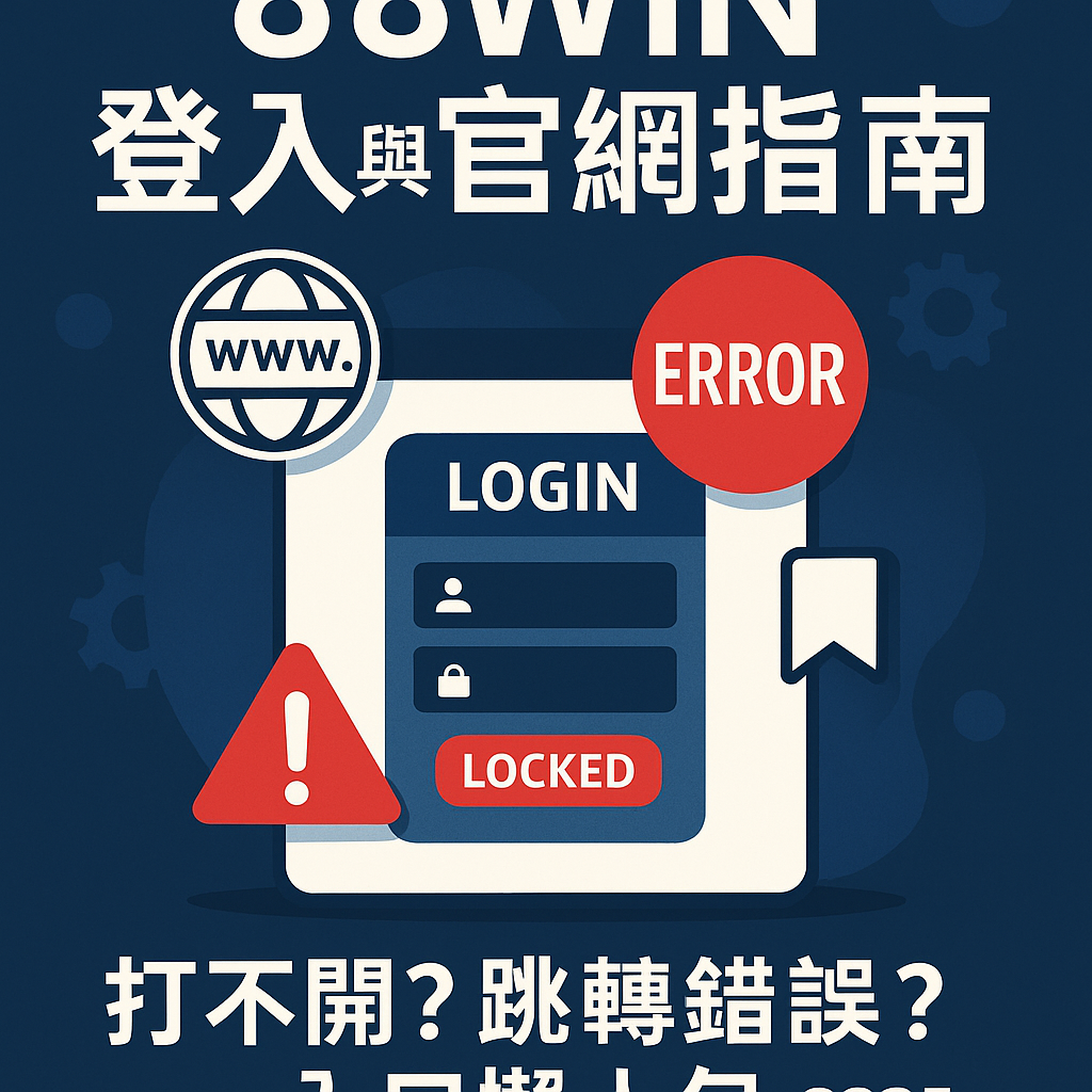 88WIN登入與官網打不開排查封面圖｜正確網址與跳轉異常解決懶人包（2025）