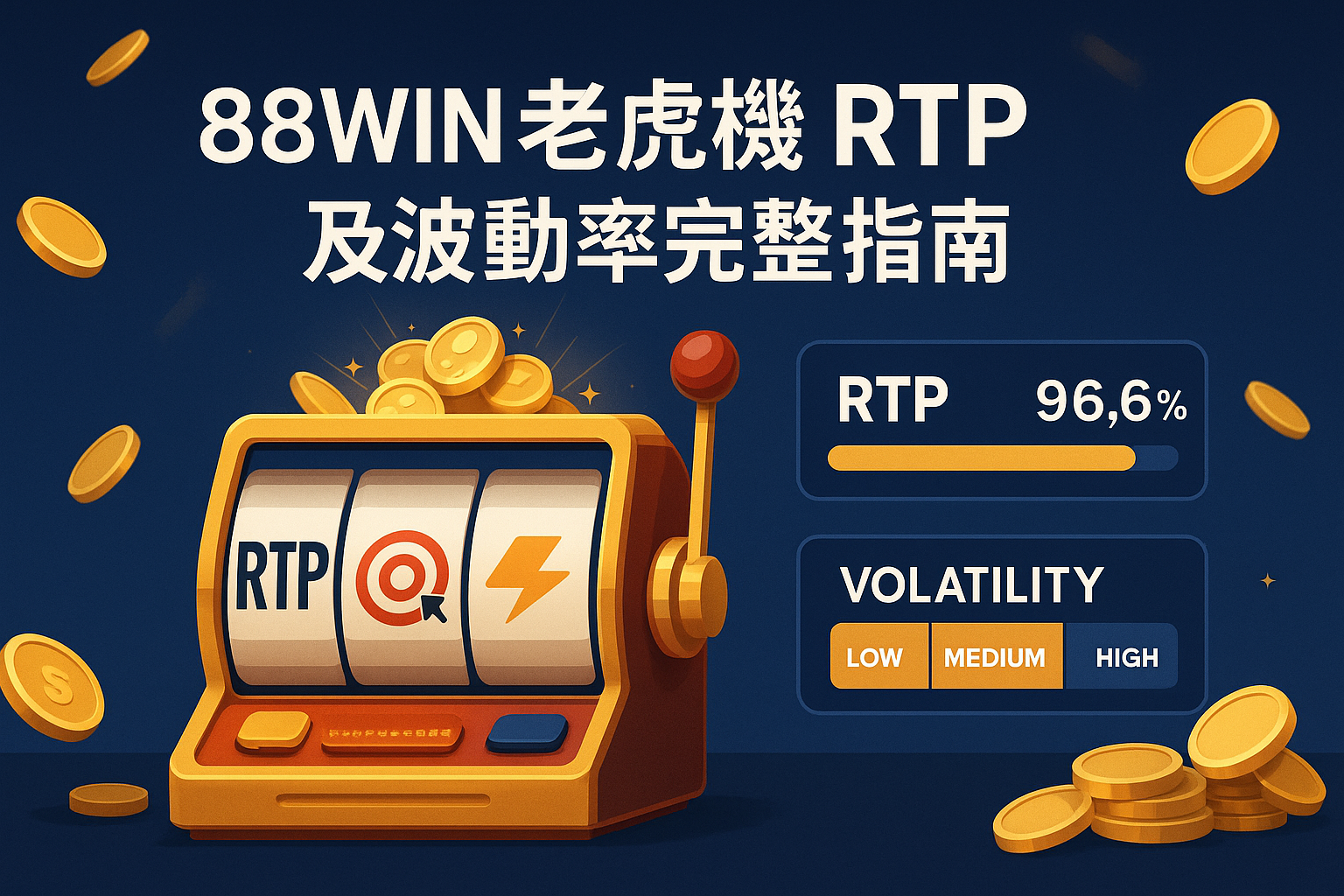 88WIN 老虎機 RTP 與波動率完整指南｜熱門機種數據比較