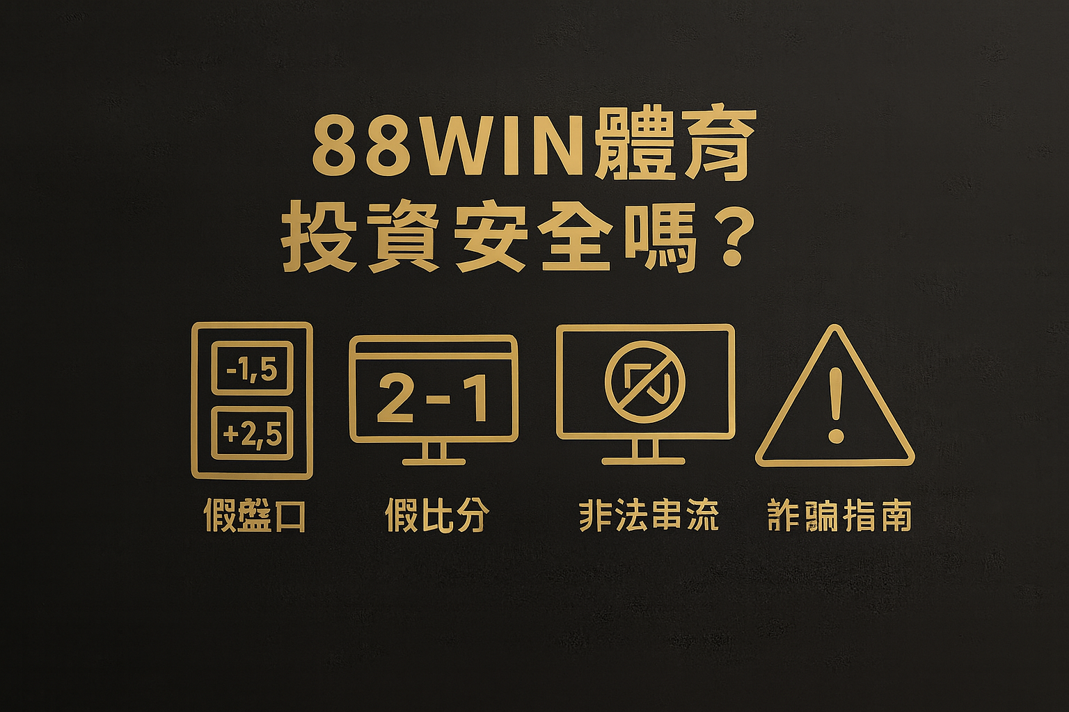 88WIN 體育投注安全嗎？假盤口、假比分、非法串流與詐騙辨識指南（2025 全解析）