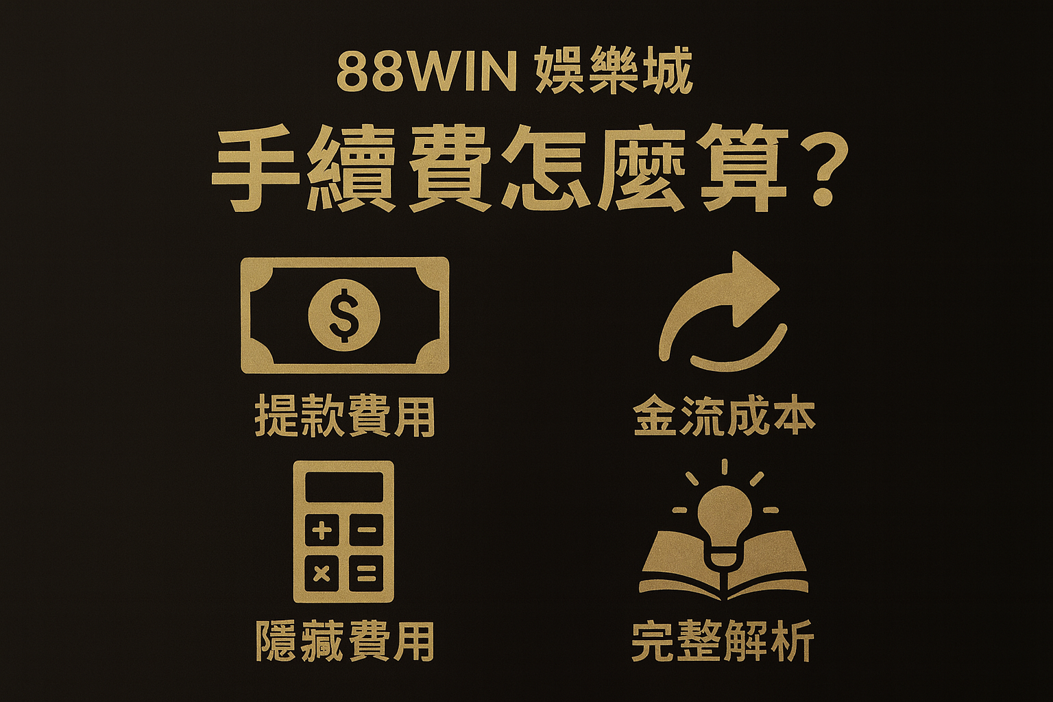 88WIN 娛樂城手續費怎麼算？提款費用、金流成本與隱藏費用完整解析（2025 最新指南）