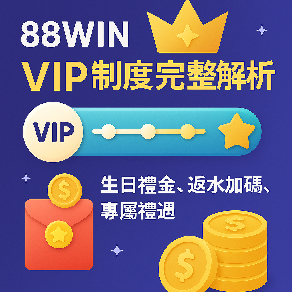 👑 88WIN VIP 任務與隱藏福利總整理｜專屬權益你解鎖了嗎？