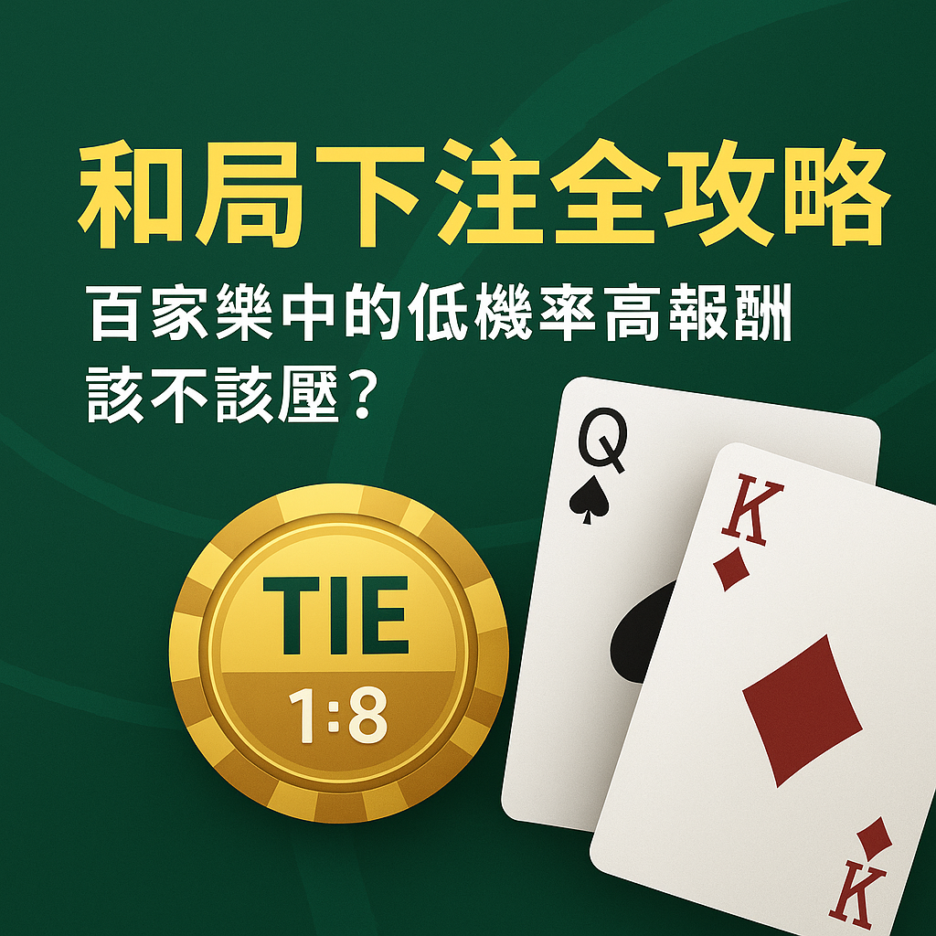《和局下注全攻略｜百家樂中的低機率高報酬該不該壓？》