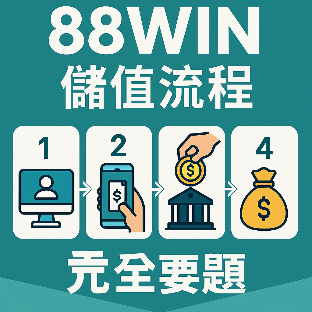 88WIN 儲值流程封面圖｜一步步完成入金操作圖解