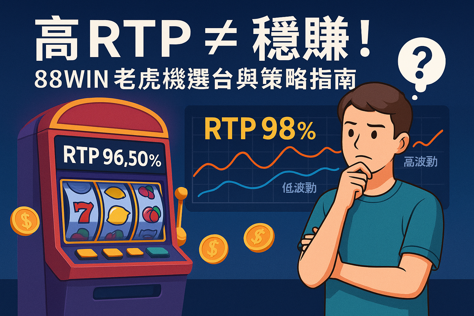 🎰 老虎機高 RTP 就一定穩賺？88WIN 機台選擇與實戰策略解析（2025）