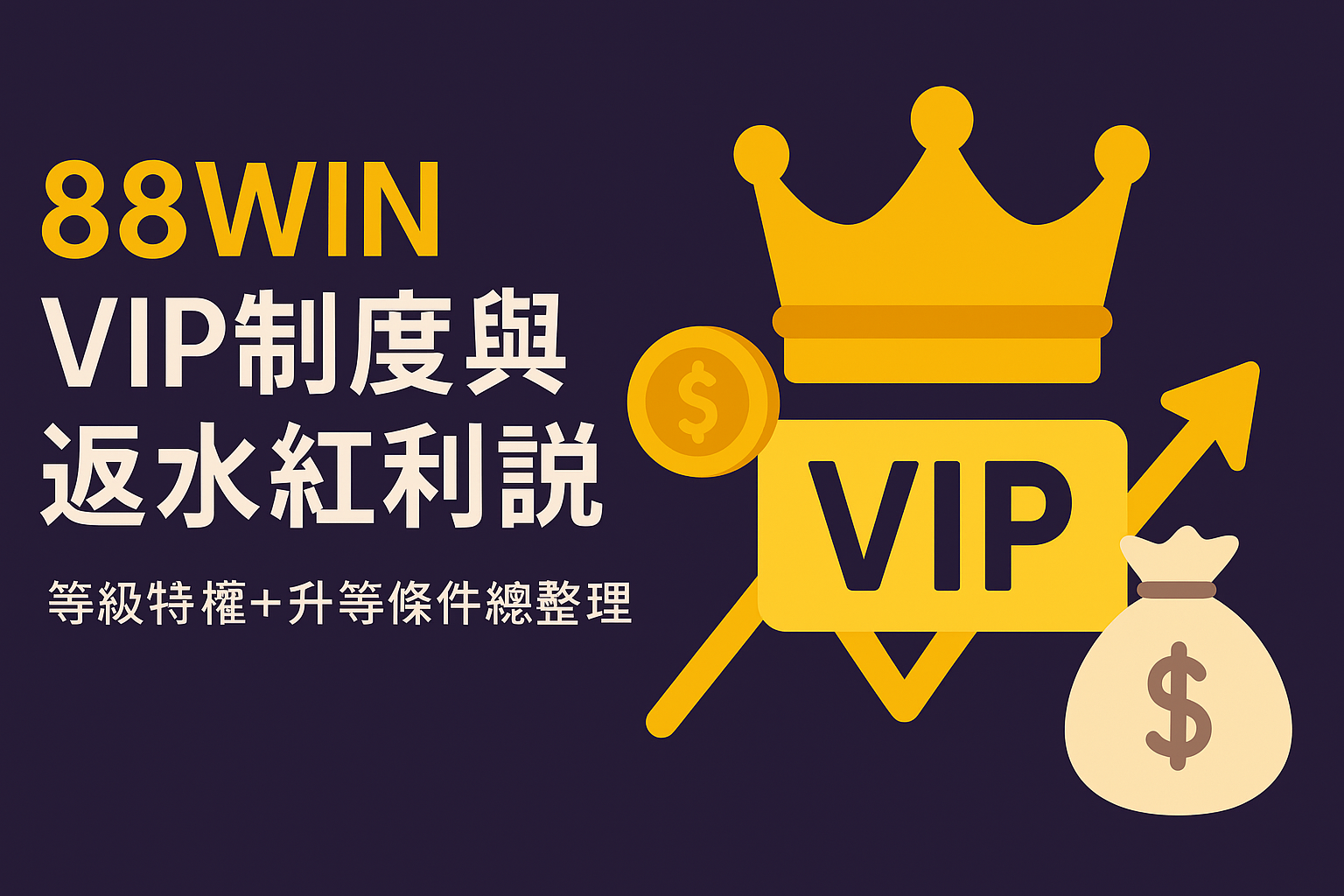 👑《88WIN VIP制度與返水紅利說明｜等級特權＋升等條件總整理》